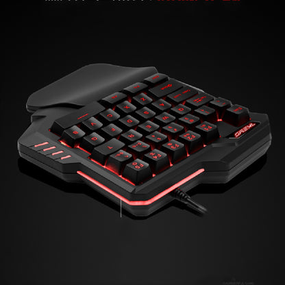 One-handed RGB gaming keypad