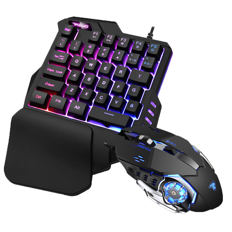 One-handed gaming keypad, top view